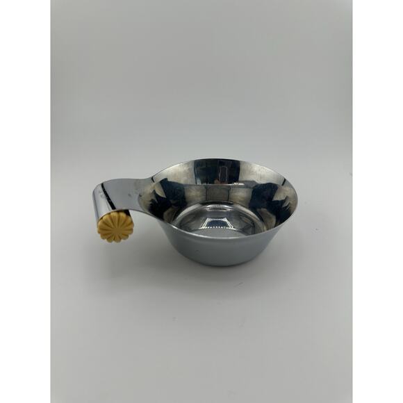 Vintage Chase Brass Art Deco Bakelite Chrome Serving Bow by Von Nessen 4 Inch - Picture 2 of 8